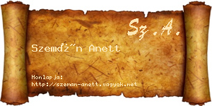 Szemán Anett névjegykártya